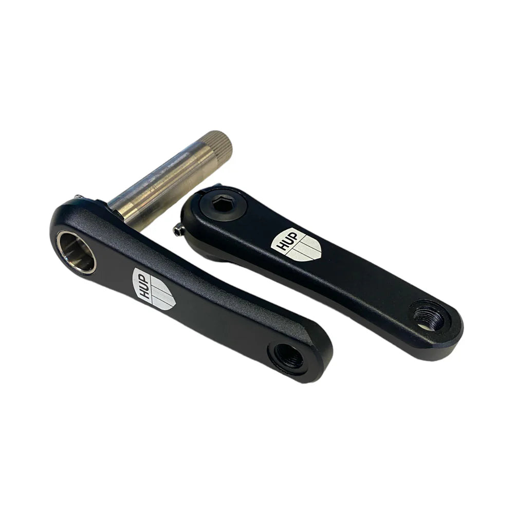 HUP 2-Piece Cranks: hollow axle (3-bolt DM) short cranks