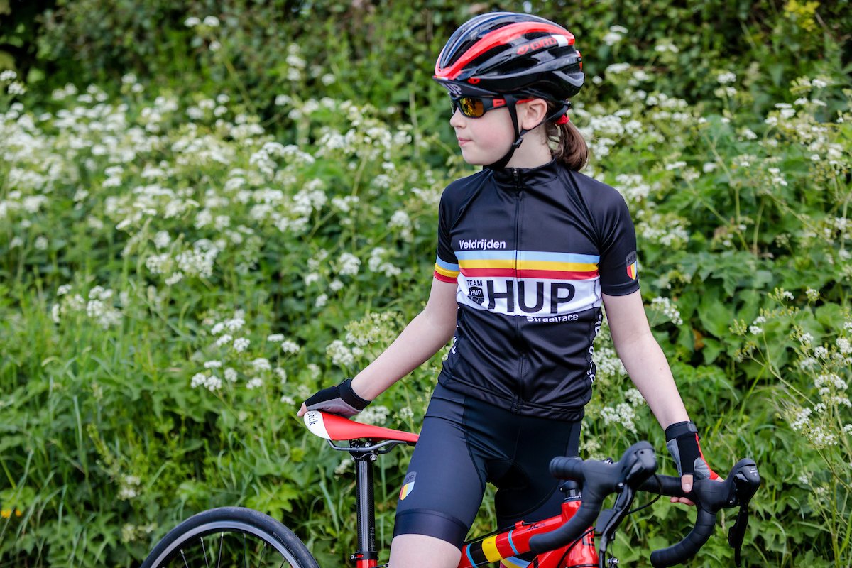TEAM HUP Kids Short Sleeved Cycling Jersey
