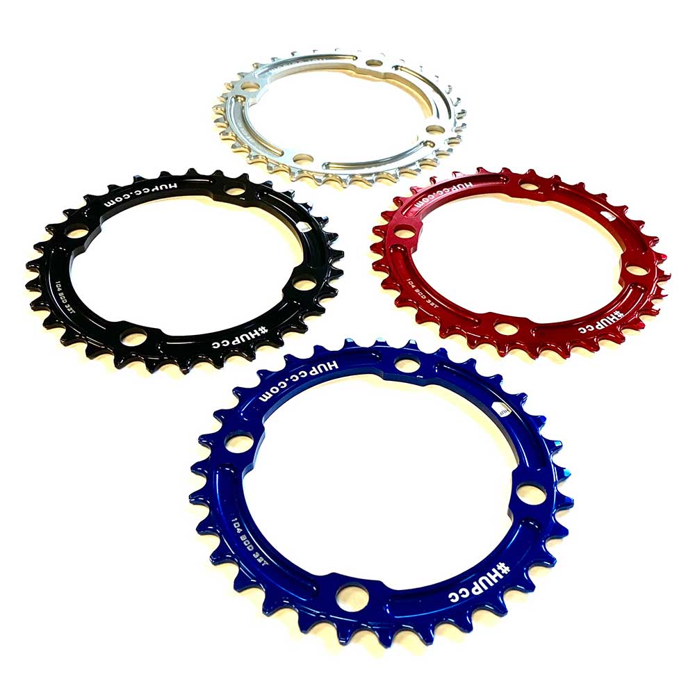 HUP 104bcd 4-Bolt Narrow-Wide CX/Road/MTB Chainrings